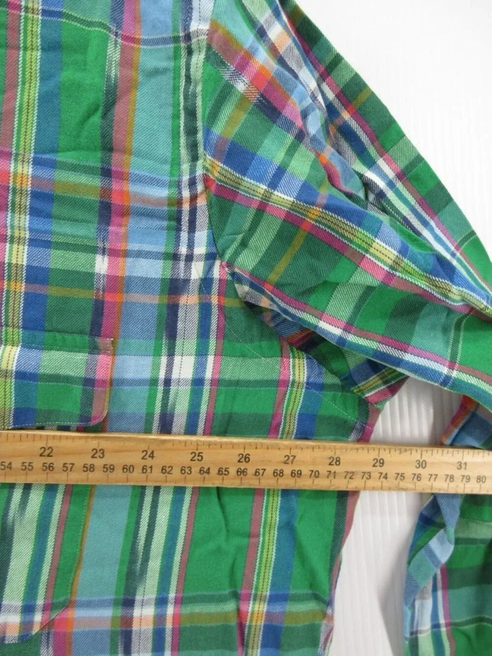 Polo Ralph Lauren Shirt 2XB Big Flannel Plaid Button Up Flap Pockets